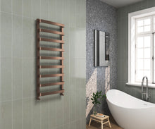 Load image into Gallery viewer, VaresA Mayfair Designer Bathroom Towel Warmers/Valves 1200 x 500mm BTU's 1352 - Brushed Bronze