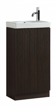 Load image into Gallery viewer, Mercede - Flute Cloakroom 460 x 295mm Fluted handless Bathroom Vanity - Walnut