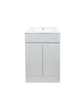 Load image into Gallery viewer, Agua 100% Waterproof 500mm Bathroom Vanity Unit & Basin - White Gloss