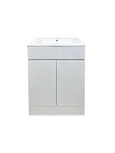 Load image into Gallery viewer, Agua 100% Waterproof 600mm Bathroom Vanity Unit & Basin - White Gloss