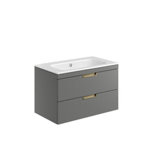 Load image into Gallery viewer, Aubrey Bathroom 800mm Wall Hung Vanity & Basin - Dust Grey
