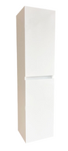 Load image into Gallery viewer, Agua 100% Waterproof 300mm Bathroom Tall Boy 1200 Wall Hung Unit - White Gloss