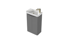 Load image into Gallery viewer, Tenby 500 x 290mm Shallow Cloakroom Floor Vanity Unit with Basin - Dust Grey