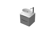 Load image into Gallery viewer, Aragon 500mm Wall Hung 2 Drawer Bathroom Vanity Unit with Counter Top - Dust Grey