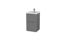 Load image into Gallery viewer, Aragon 500mm Floor Standing 2 Drawer Bathroom Vanity Unit with Basin - Dust Grey