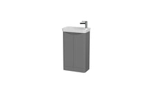 Load image into Gallery viewer, Tenby 500 x 290mm Shallow Cloakroom Floor Vanity Unit with Basin - Dust Grey