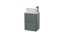 Load image into Gallery viewer, Aragon 600mm Bathroom Floor Cabinet with Countertop. 2 Drawer Soft Close - Emerald Green