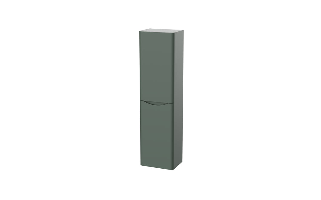 Aragon 400mm Handless 1500mm Bathroom Cabinet - Wall Hung Tallboy - Emerald Green