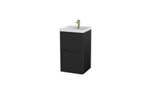 Load image into Gallery viewer, Aragon 500mm Floor Standing 2 Drawer Bathroom Vanity Unit with Basin - Matt Black