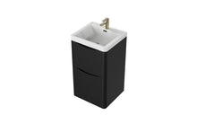 Load image into Gallery viewer, Aragon 500mm Floor Standing 2 Drawer Bathroom Vanity Unit with Basin - Matt Black