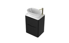 Load image into Gallery viewer, Aragon 600mm Bathroom Floor Cabinet with Countertop. 2 Drawer Soft Close - Matt Black