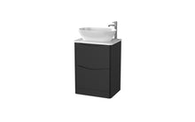 Load image into Gallery viewer, Aragon 600mm Bathroom Floor Cabinet with Countertop. 2 Drawer Soft Close - Matt Black
