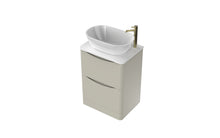 Load image into Gallery viewer, Aragon 600mm Bathroom Floor Cabinet with Countertop. 2 Drawer Soft Close - Gloss Mushroom