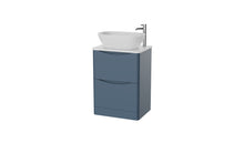 Load image into Gallery viewer, Aragon 600mm Bathroom Floor Cabinet with Countertop. 2 Drawer Soft Close - Heritage Blue
