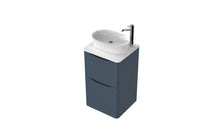 Load image into Gallery viewer, Aragon 600mm Bathroom Floor Cabinet with Countertop. 2 Drawer Soft Close - Heritage Blue