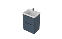 Load image into Gallery viewer, Aragon 600mm Bathroom Floor Cabinet with Basin. 2 Drawer Soft Close - Heritage Blue