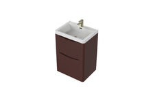 Load image into Gallery viewer, Aragon 600mm Bathroom Floor Cabinet with Basin. 2 Drawer Soft Close - Rustic Earth