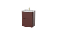 Load image into Gallery viewer, Aragon 600mm Bathroom Floor Cabinet with Basin. 2 Drawer Soft Close - Rustic Earth