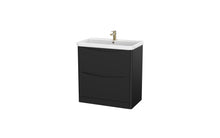 Load image into Gallery viewer, Aragon-Ceramic 800mm Bathroom Floor Cabinet 2 Draw Soft Close, Ceramic Basin - Matt Black