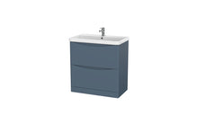 Load image into Gallery viewer, Aragon-Ceramic 800mm Bathroom Floor Cabinet 2 Draw Soft Close, Ceramic Basin - Heritage Blue