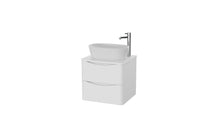 Load image into Gallery viewer, Aragon 500mm Wall Hung 2 Drawer Bathroom Vanity Unit with Counter Top - Matt White