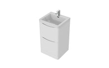 Load image into Gallery viewer, Aragon 500mm Floor Standing 2 Drawer Bathroom Vanity Unit with Basin - Matt White
