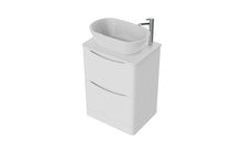 Load image into Gallery viewer, Aragon 600mm Bathroom Floor Cabinet with Countertop. 2 Drawer Soft Close - Matt White