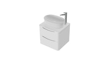 Load image into Gallery viewer, Aragon 500mm Wall Hung 2 Drawer Bathroom Vanity Unit with Counter Top - Matt White