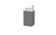 Load image into Gallery viewer, Aragon 500mm Bathroom Floor Cabinet 2 Door Soft Close with Countertop - Dust Grey