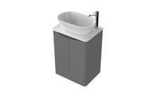 Load image into Gallery viewer, Aragon 600mm Bathroom Floor Cabinet 2 Door Soft Close with Countertop - Dust Grey