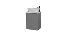 Load image into Gallery viewer, Aragon 600mm Bathroom Floor Cabinet 2 Door Soft Close with Countertop - Dust Grey