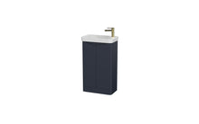 Load image into Gallery viewer, Tenby 500 x 290mm Shallow Cloakroom Floor Vanity Unit with Basin - Indigo Blue