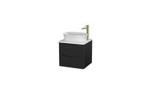 Load image into Gallery viewer, Aragon 500mm Wall Hung 2 Drawer Bathroom Vanity Unit with Counter Top - Matt Black