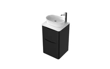 Load image into Gallery viewer, Aragon 500mm Bathroom Floor Cabinet with Countertop. 2 Drawer Soft Close - Matt Black