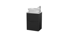 Load image into Gallery viewer, Aragon 600mm Bathroom Floor Cabinet 2 Door Soft Close with Countertop - Matt Black
