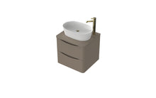 Load image into Gallery viewer, Aragon 500mm Wall Hung 2 Drawer Bathroom Vanity Unit with Counter Top - Matt Stone