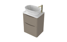 Load image into Gallery viewer, Aragon 600mm Bathroom Floor Cabinet with Countertop. 2 Drawer Soft Close - Matt Stone