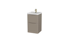 Load image into Gallery viewer, Aragon 500mm Floor Standing 2 Drawer Bathroom Vanity Unit with Basin - Matt Stone