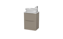 Load image into Gallery viewer, Aragon 600mm Bathroom Floor Cabinet with Countertop. 2 Drawer Soft Close - Matt Stone