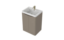 Load image into Gallery viewer, Aragon 600mm Bathroom Floor Cabinet 2 Door Soft Close with Basin - Matt Stone