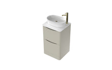 Load image into Gallery viewer, Aragon 500mm Bathroom Floor Cabinet with Countertop. 2 Drawer Soft Close - Gloss Mushroom