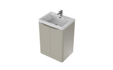 Load image into Gallery viewer, Aragon 600mm Bathroom Floor Cabinet 2 Door Soft Close with Basin - Gloss Mushroom