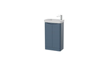 Load image into Gallery viewer, Tenby 500 x 290mm Shallow Cloakroom Floor Vanity Unit with Basin - Heritage Blue
