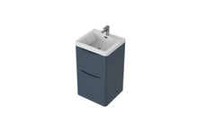 Load image into Gallery viewer, Aragon 500mm Floor Standing 2 Drawer Bathroom Vanity Unit with Basin - Heritage Blue