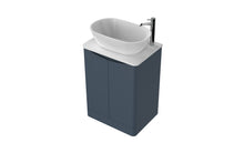 Load image into Gallery viewer, Aragon 600mm Bathroom Floor Cabinet 2 Door Soft Close with Countertop - Heritage Blue