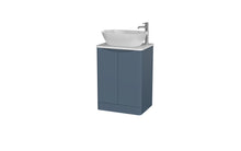 Load image into Gallery viewer, Aragon 600mm Bathroom Floor Cabinet 2 Door Soft Close with Countertop - Heritage Blue
