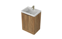 Load image into Gallery viewer, Aragon 600mm Bathroom Floor Cabinet 2 Door Soft Close with Basin - Driftwood Oak