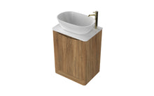 Load image into Gallery viewer, Aragon 600mm Bathroom Floor Cabinet 2 Door Soft Close with Countertop - Driftwood Oak