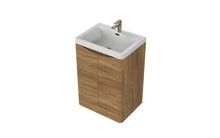 Load image into Gallery viewer, Aragon 600mm Bathroom Floor Cabinet 2 Door Soft Close with Basin - Driftwood Oak