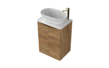 Load image into Gallery viewer, Aragon 600mm Bathroom Floor Cabinet 2 Door Soft Close with Countertop - Driftwood Oak